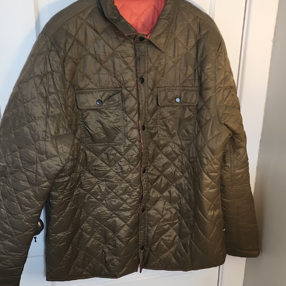 Nautica Men's Green Quilted Puffer Jacket